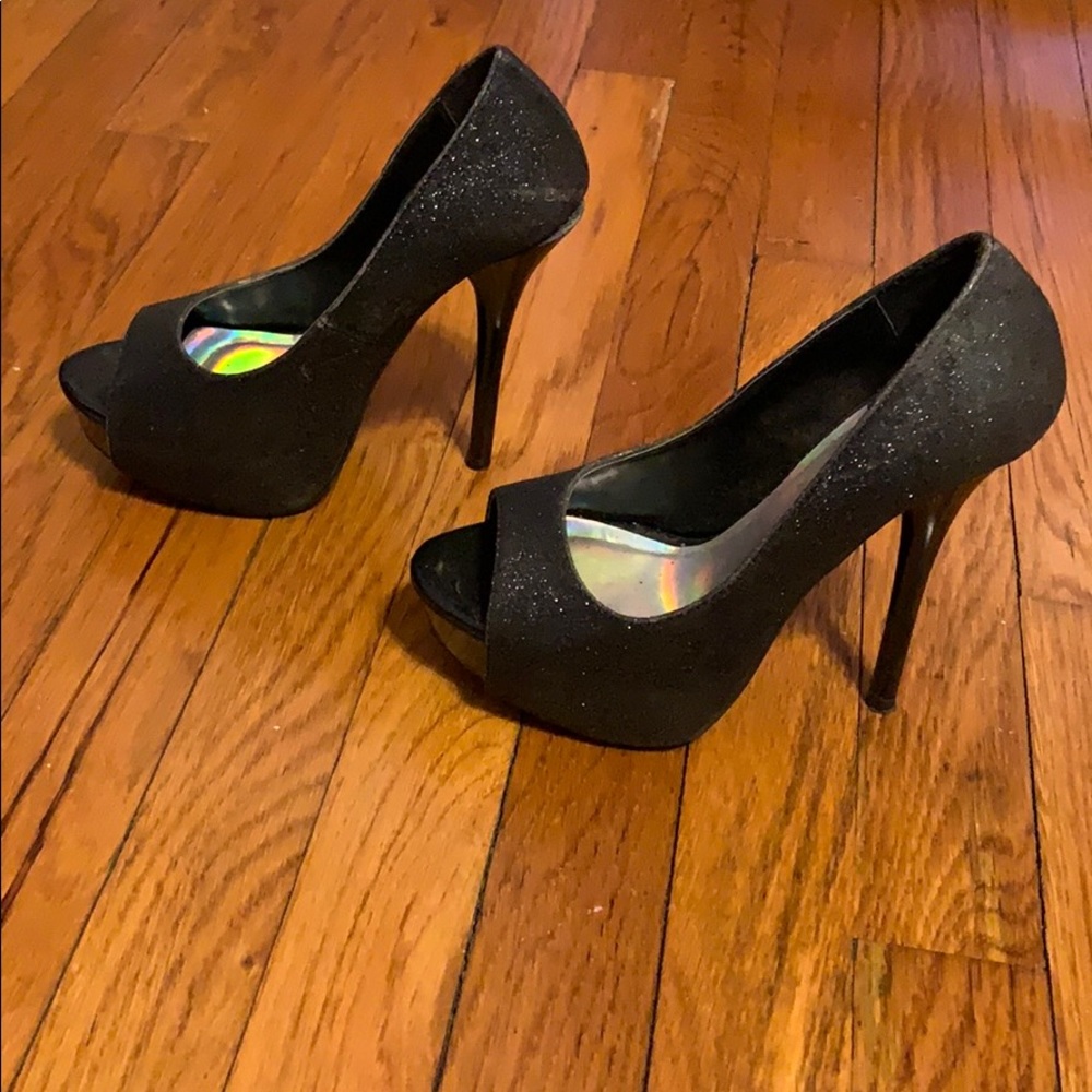 Sparkly heels.